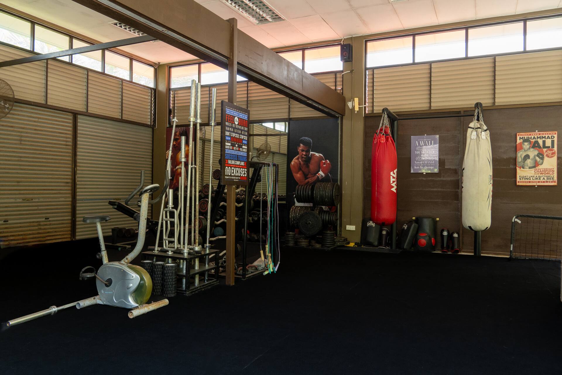 Weight training area at Bambu